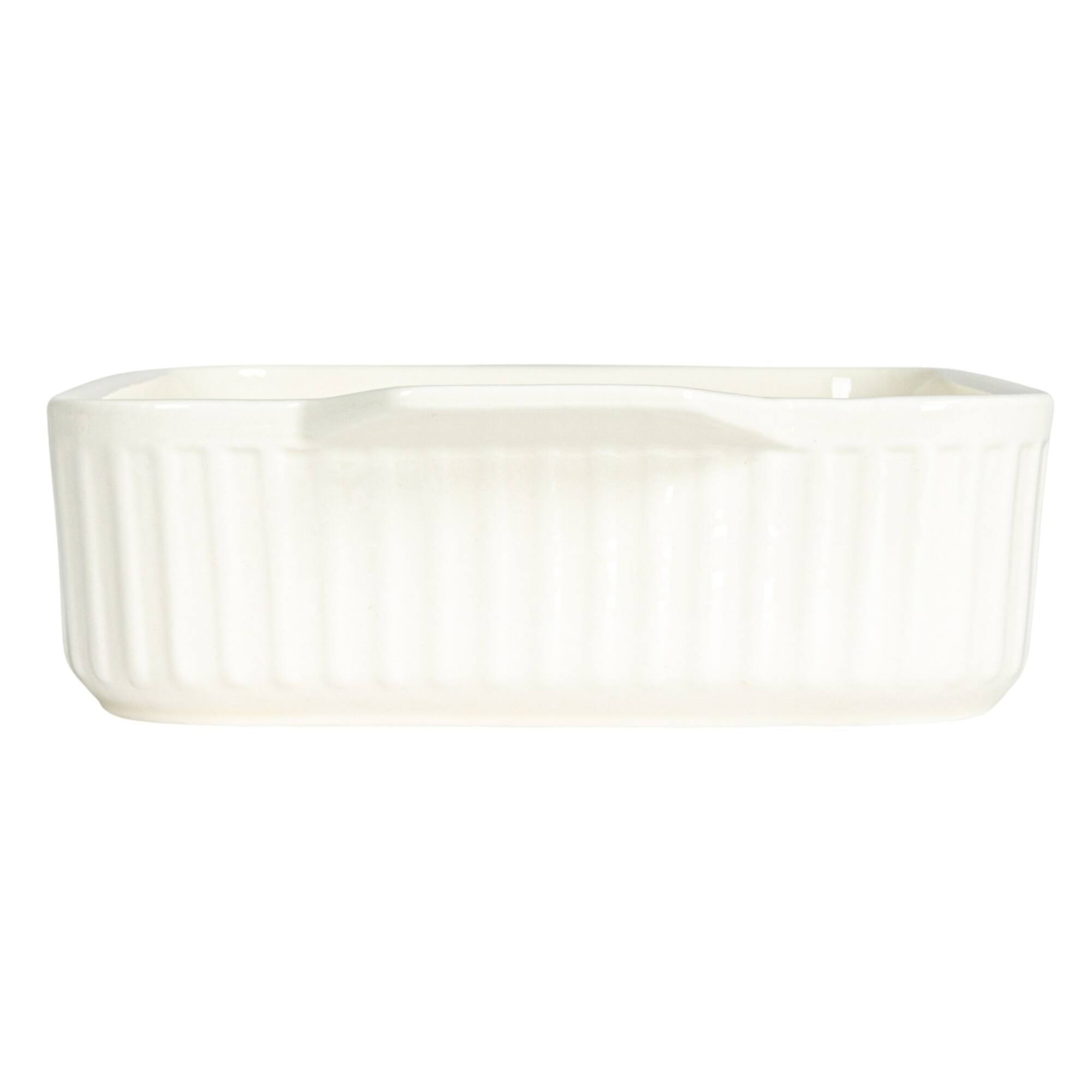 Hello Honey® 10.25" White Cooking Sentiment Stoneware Baker